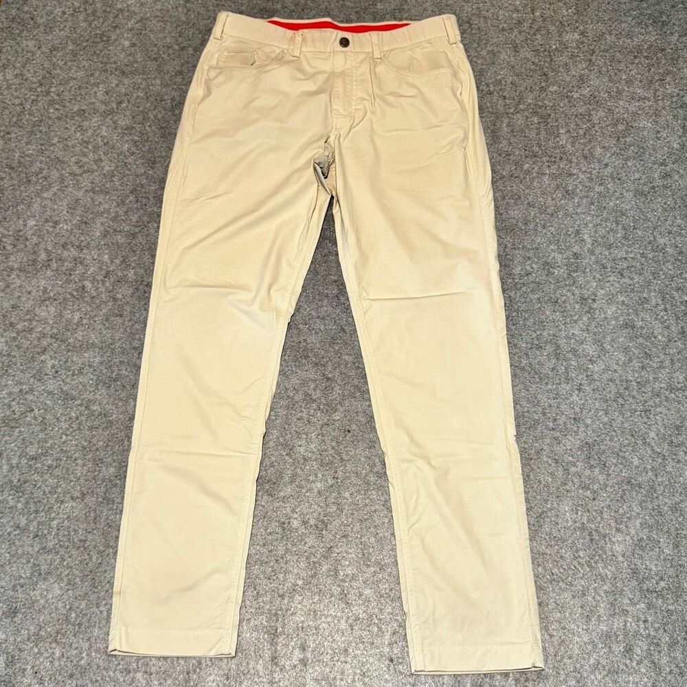 Redvanly Lightweight Beige Stretch Chinos. Size Medium.